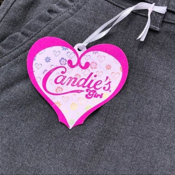 Candie's Girl Gray Belted Shorts Size 16 Polyester/Rayon/Spandex Blend - Picture 5 of 6